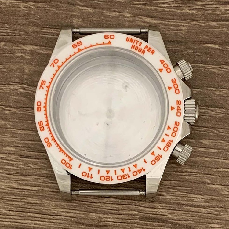 39MM Stainless Sapphire Glass Watch Case for VK63 Quartz Movement 29.5mm Dial