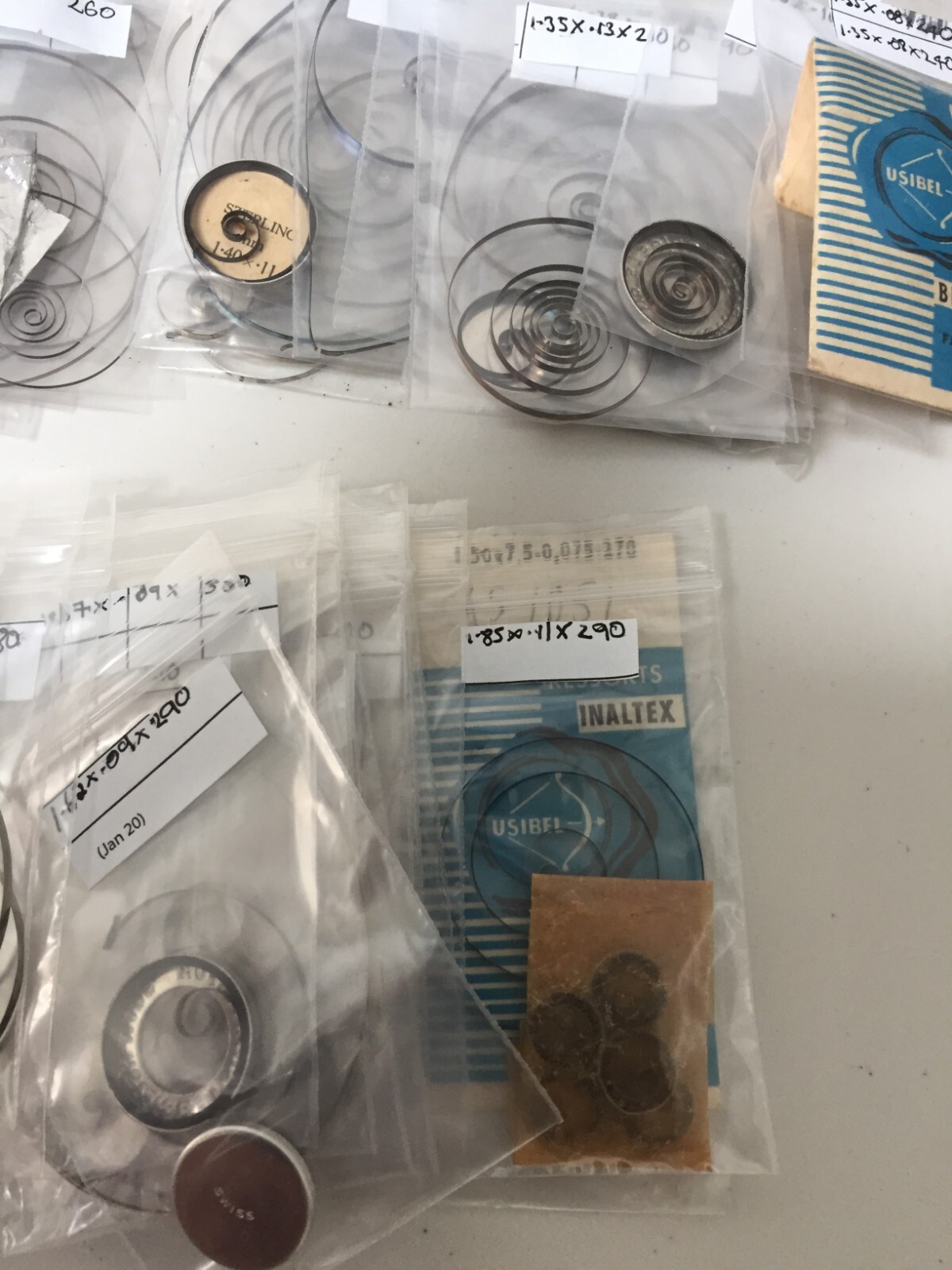 Pocket & Wrist Watch Mainspring Vintage British Made Various Sizes Hook End