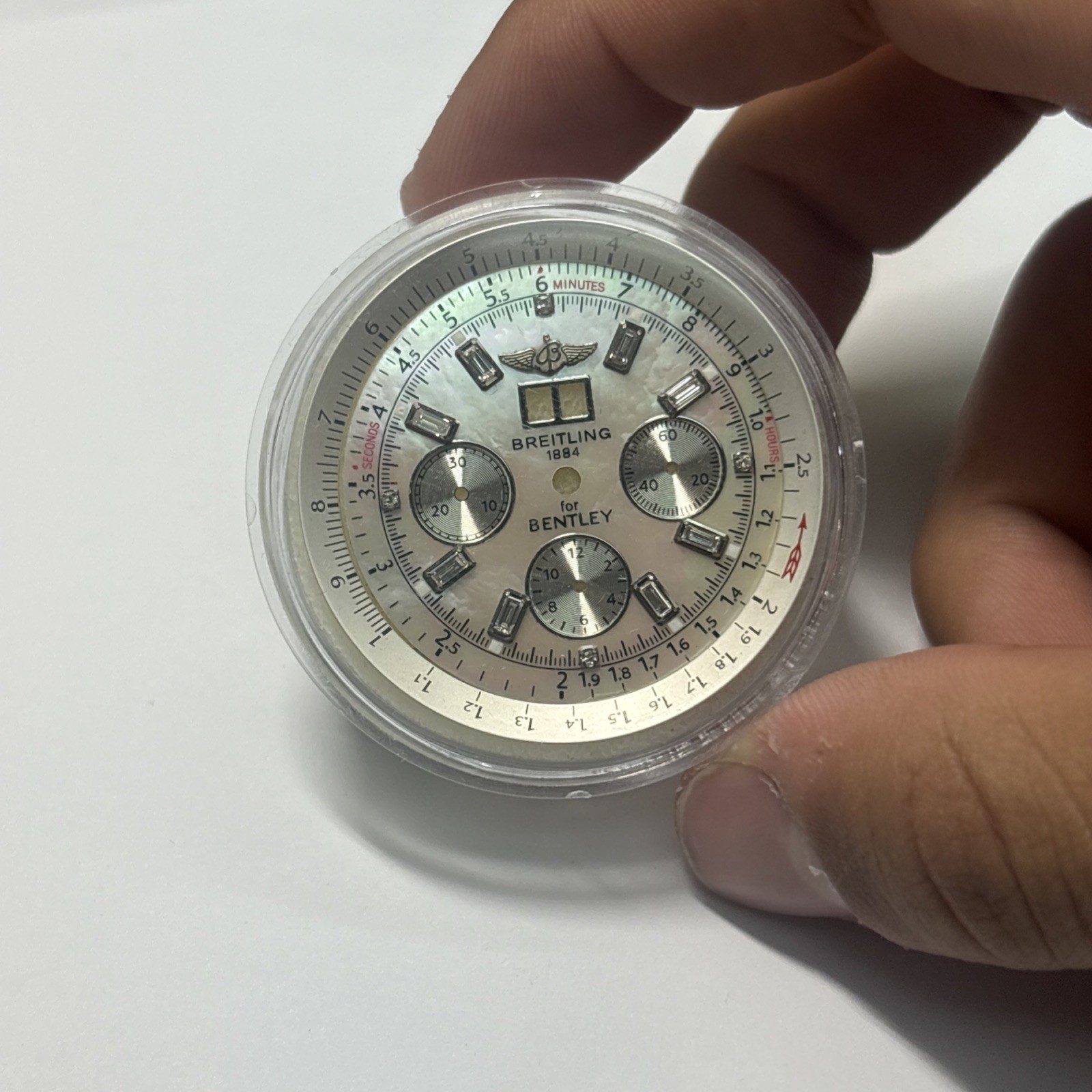 breitling bentley 6.75 Dial MOP BAGUETTE(Custom)(bently Date On 12)
