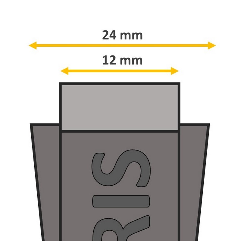 Genuine ORIS rubber strap 0742464 24 mm, black, for ORIS Aquis date a.o.
