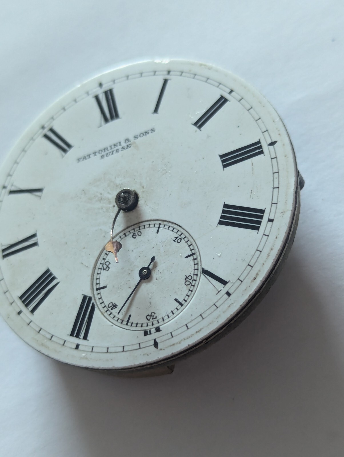 Vintage Fattorini & Sons Pocket Watch Movement (Runs)