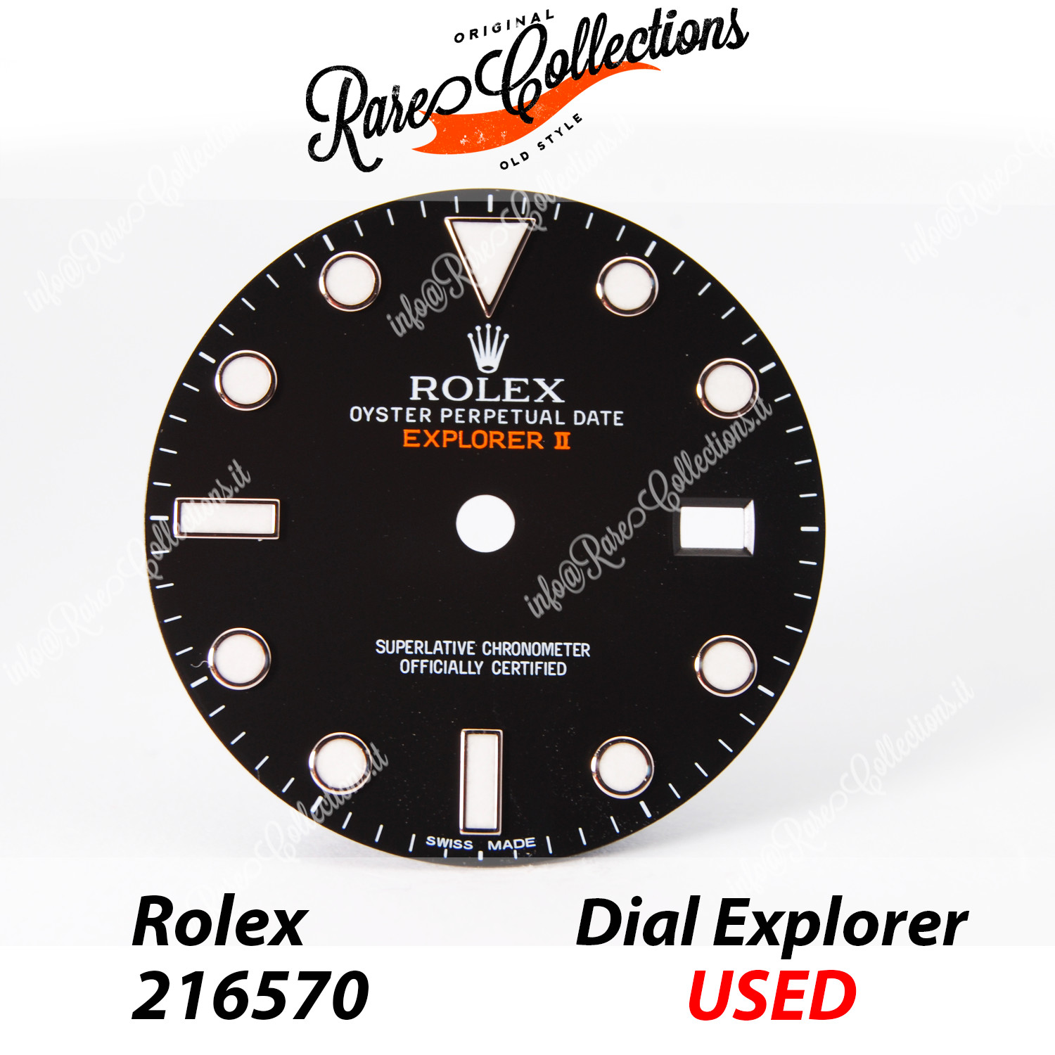 Rolex Dial 216570 Used Black Explorer II 216570 Dial, Cromalight 226570