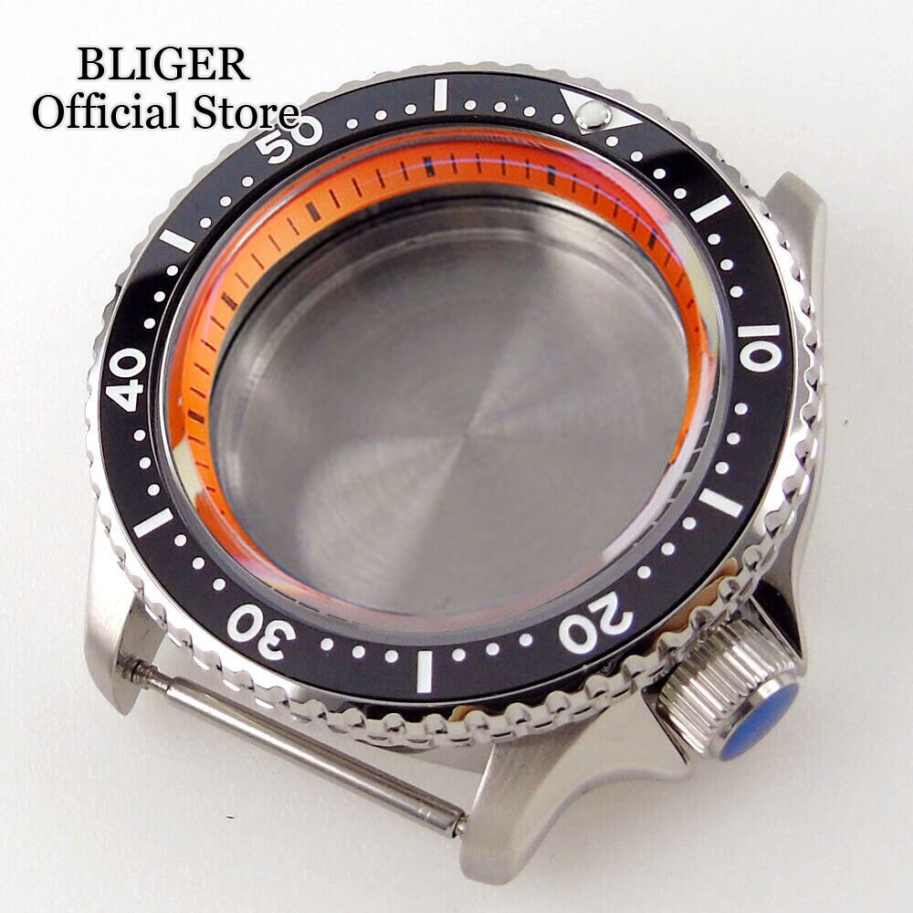 200M Waterproof 41mm Diver NH35 Watch Case Steel Strap Sapphire Glass 120 Clicks