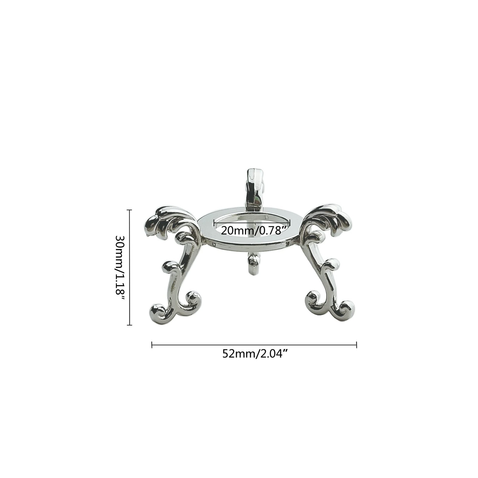 OmyLens 10Pcs Silver Crystal Ball Stand for Displaying Glass silver