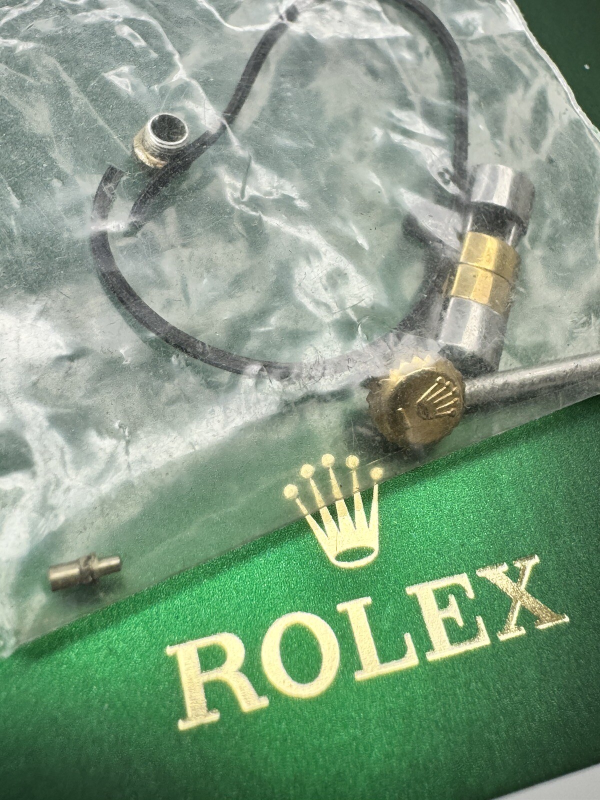 Genuine ROLEX Parts Lot. Yellow Gold Crown, Link Etc
