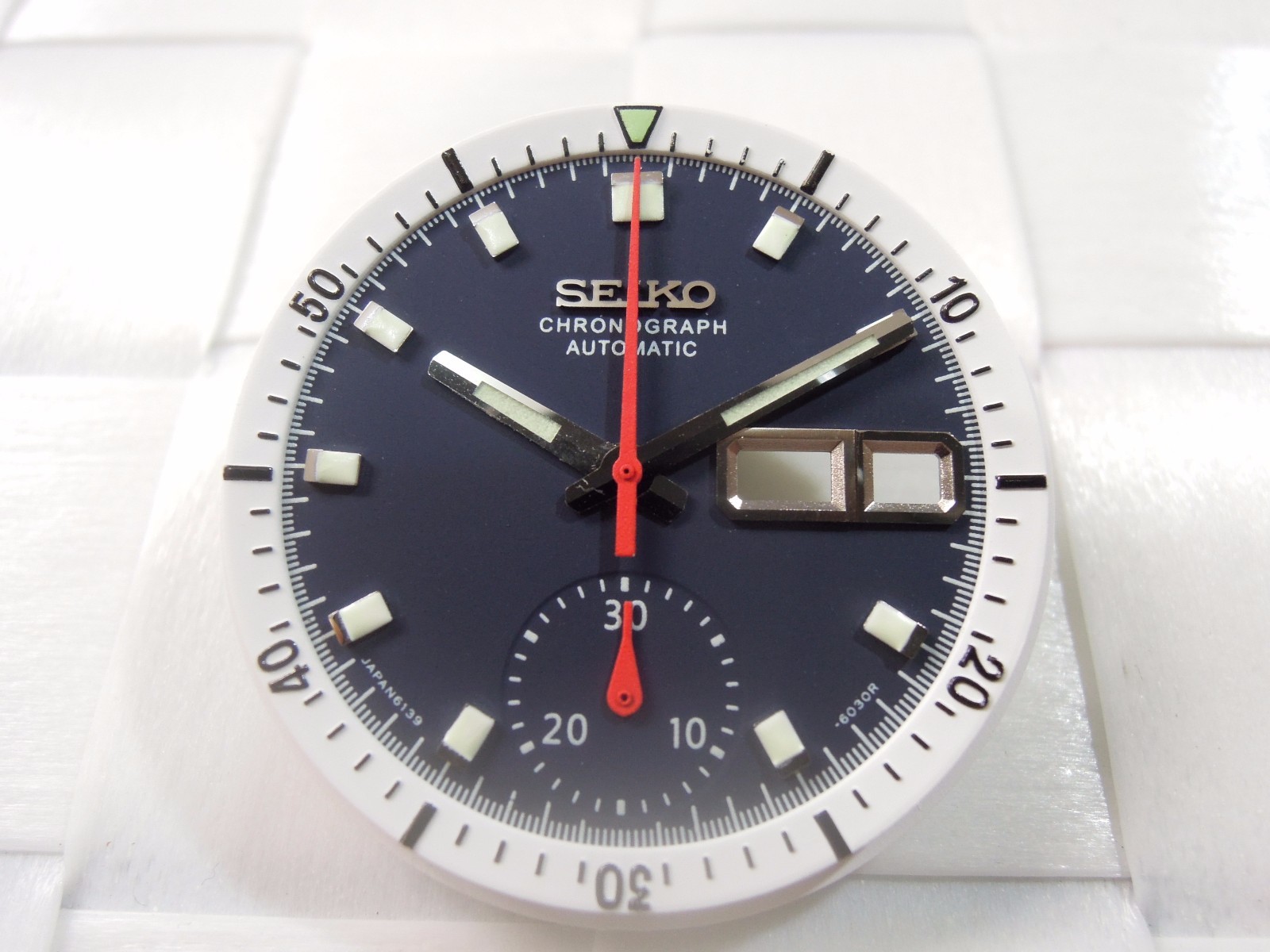 NEW DARK BLUE DIAL,HANDS,INNER BEZEL PEPSI POGUE CHRONOGRAPH 6139-6002/6009