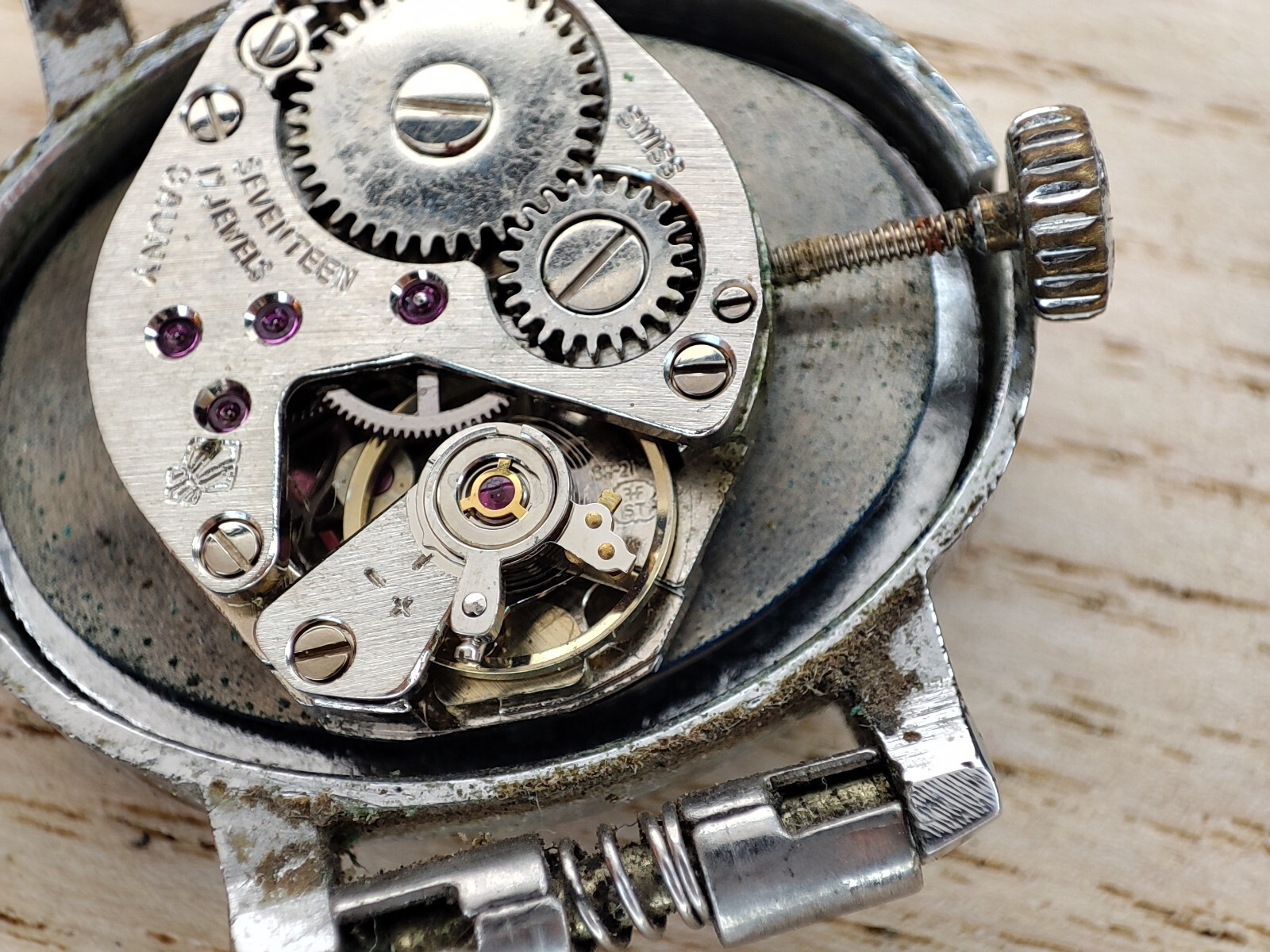 Cauny Watch movement FHF ST 69-21 – 28 mm – for parts and spares