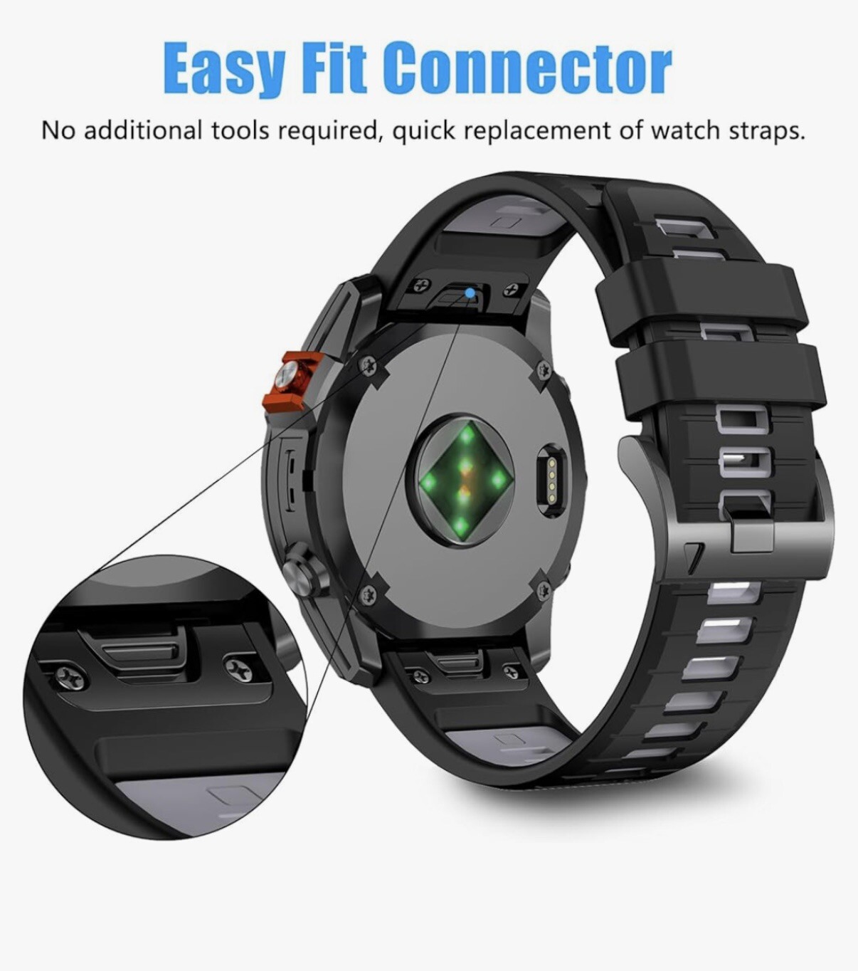 26 Mm Quick Fit Fenix 5x-8, Amoled Pack Of 6 Watch Bands