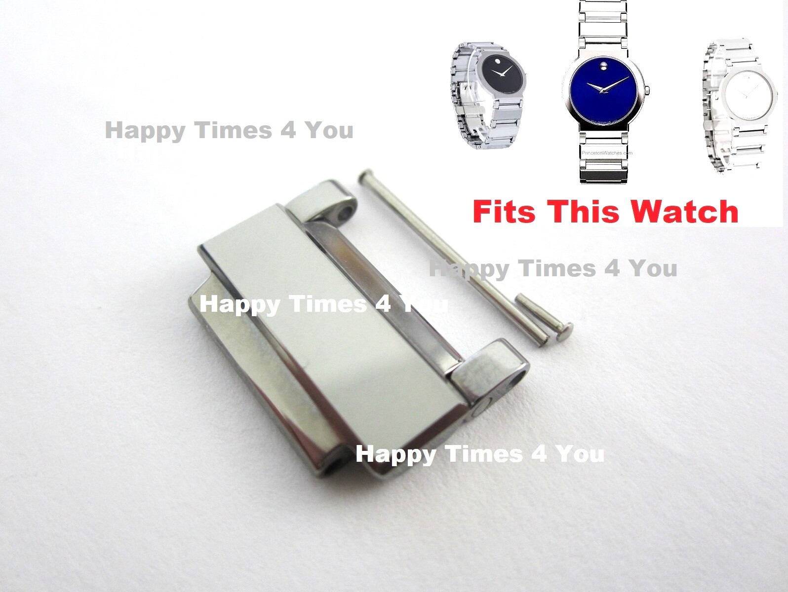 Mens Movado Valor Tungsten Carbide Watch Permanent Sizing Link Round 20mm