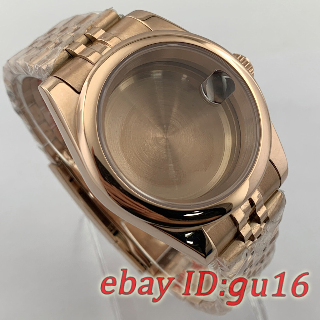 36mm/40mm NH35 NH36 ETA 2824/2836 Miyota 8215 Rose gold Jubilee strap Watch case