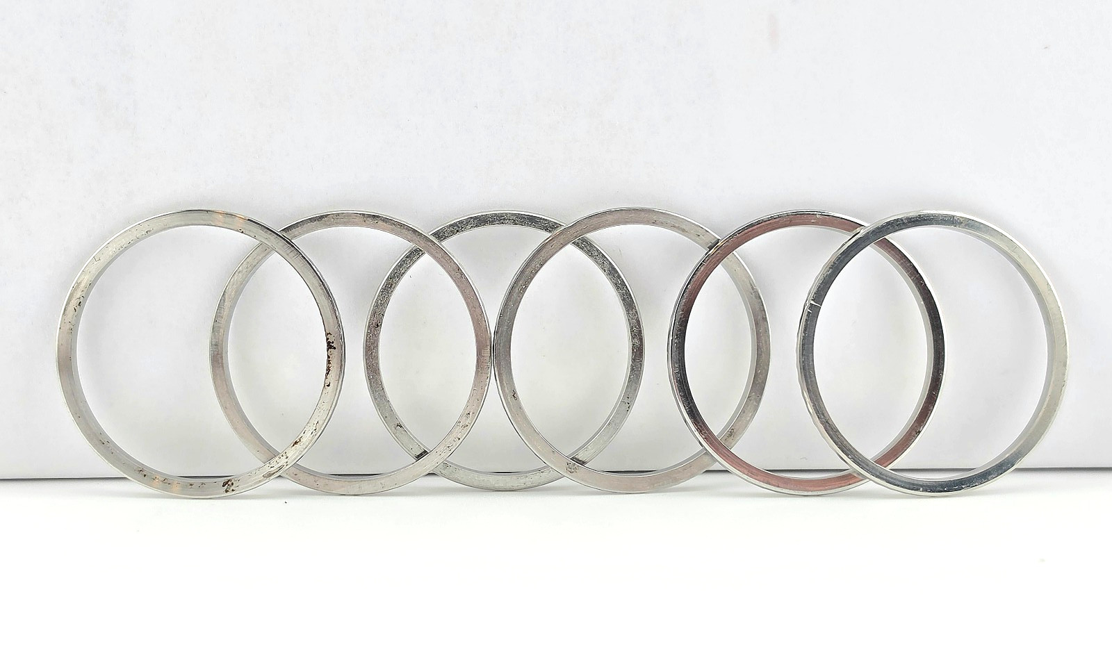 ROLEX DATEJUST ENGINE TURN STEEL BEZEL FOR 16030 1603 GENUINE