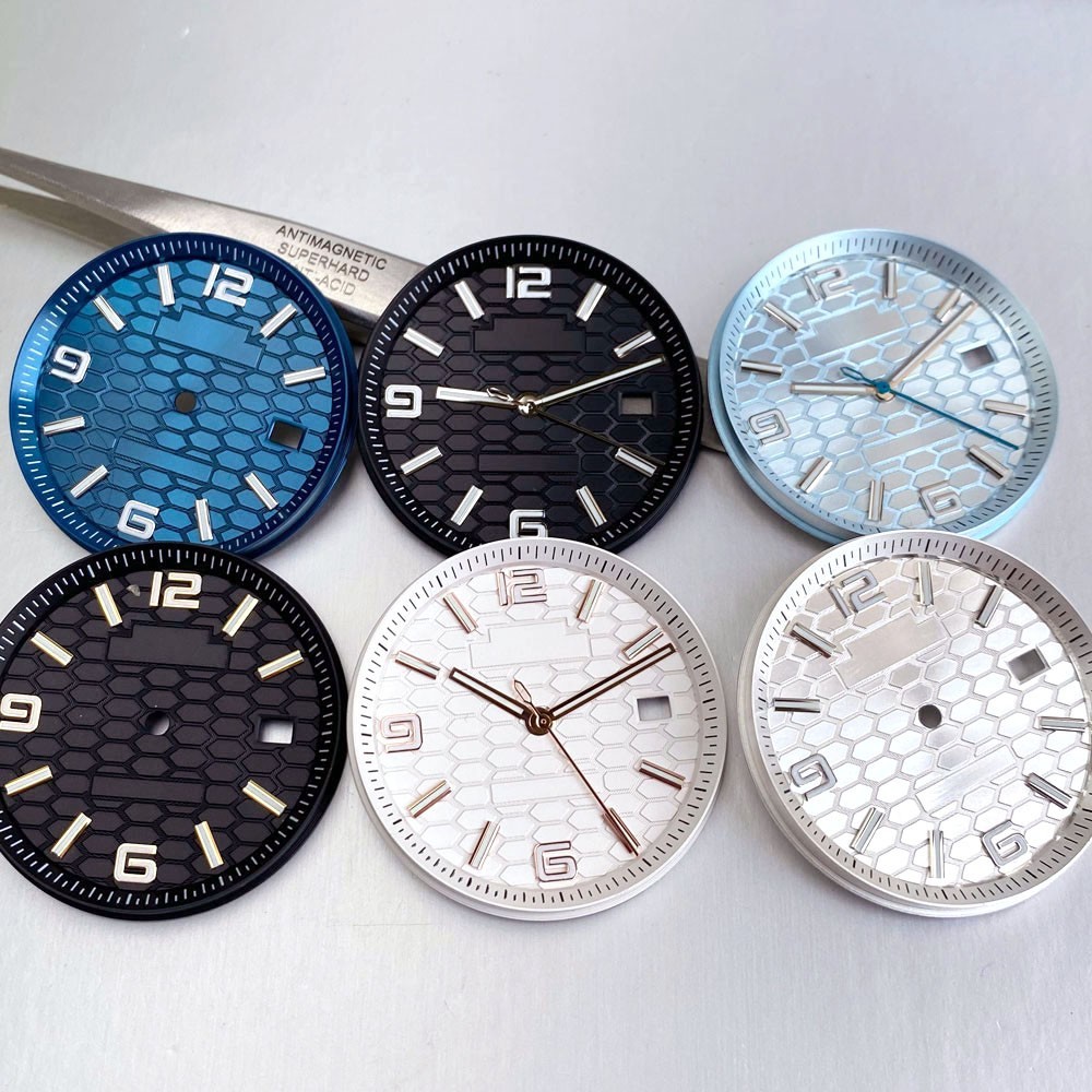 Green/White Watch Dial Face Suitable For NH35 NH36 Auto Movement Watch Repair