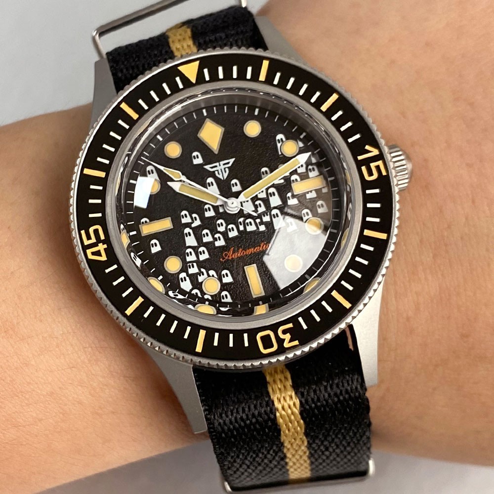 Tandorio New NH35A Automatic Men Watch Luminousn Sapphire Glass 200m Waterproof