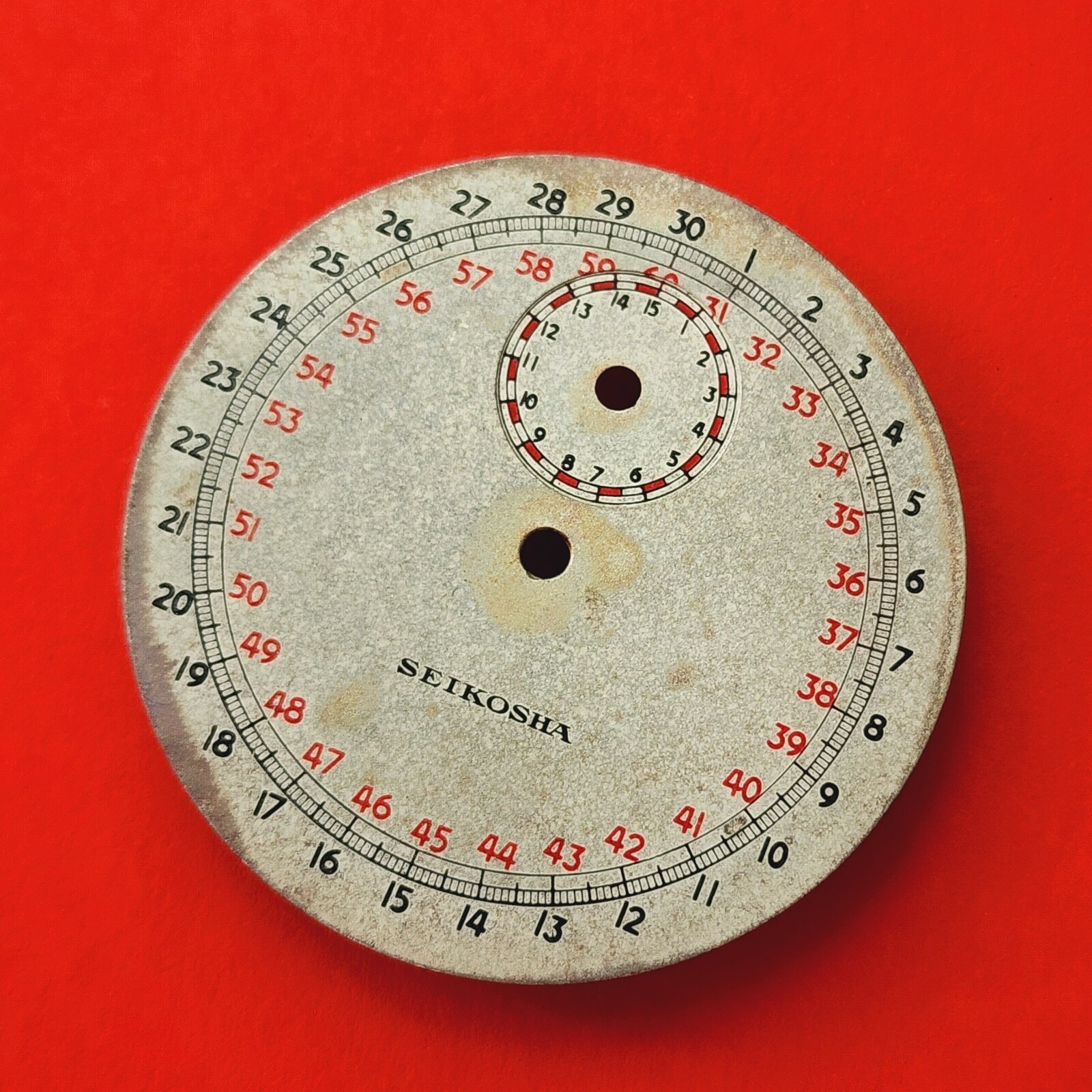 Seikosha Seiko Stopwatch Dial Vintage Parts Watchmaker Rare Mens
