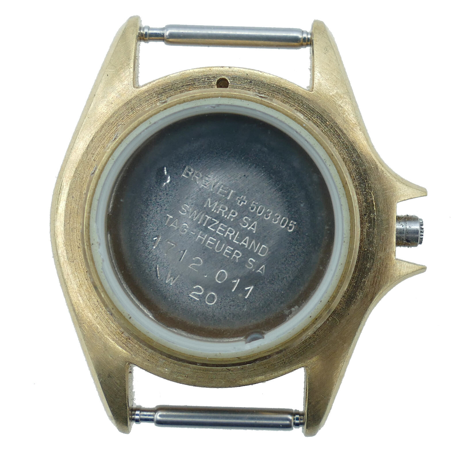 TAG HEUER 980.017N DIVER 18K GOLD PLATED LADIES WATCH CASE FOR PARTS OR REPAIRS
