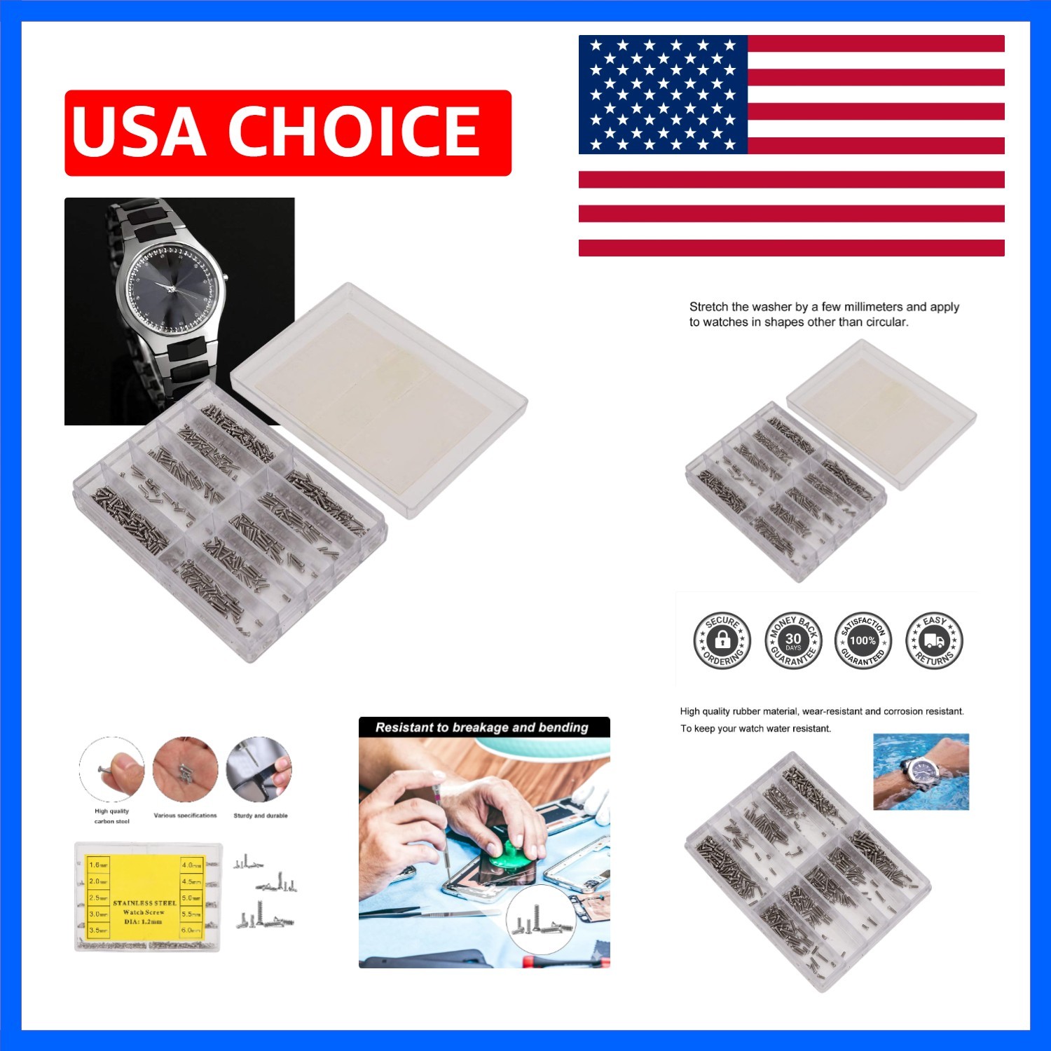 1.6-6.0mm Stainless Steel Cross Screw, Watch Back Screws Replace Micro Screw …