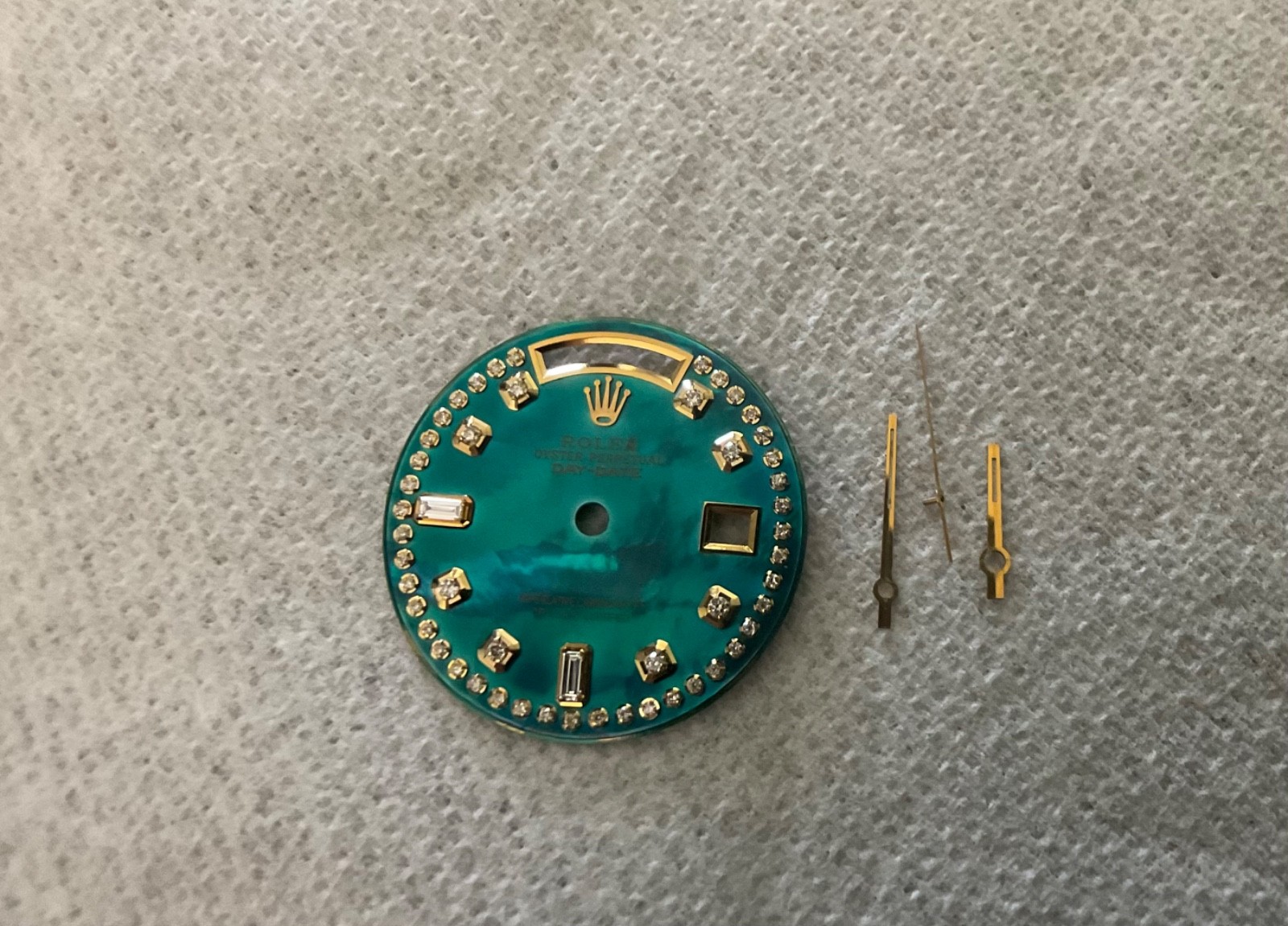 Rolex Quickset President ocean blue Dial custom-made gold and diamonds for 18038