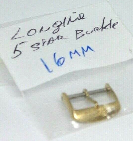 LONGINES Five Star Watch Band Buckle Only 16mm Gold Tone