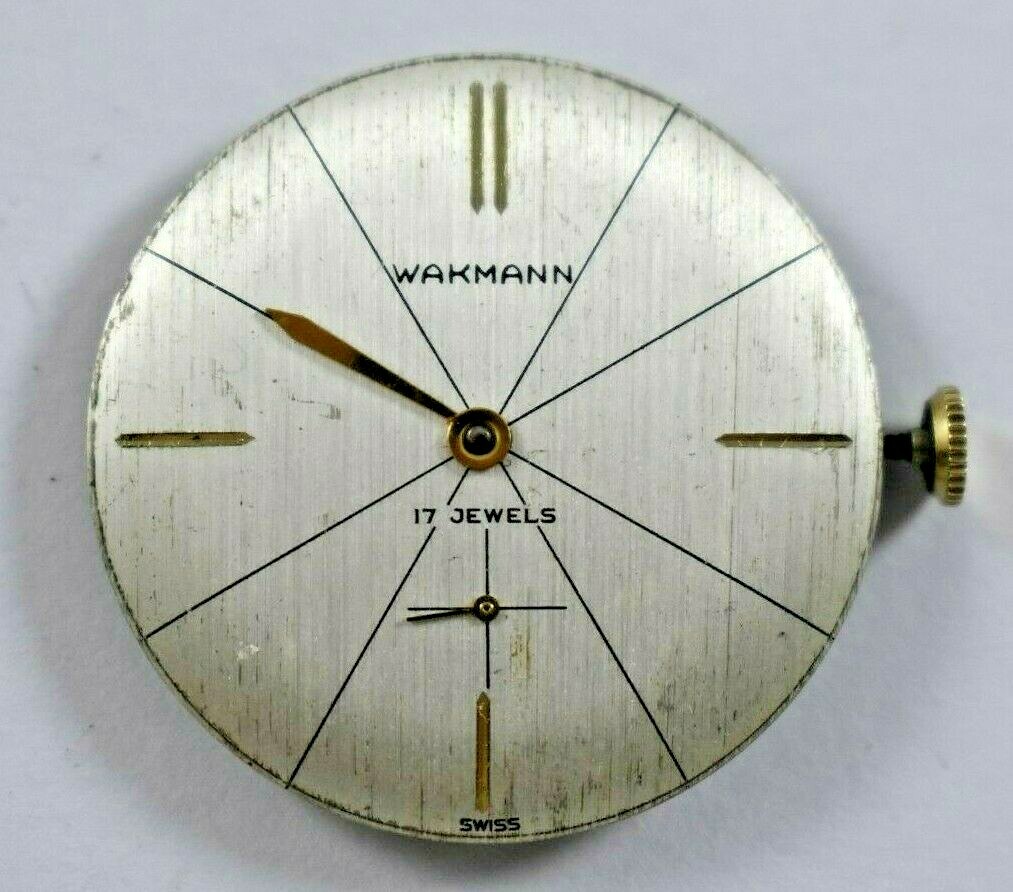 Vintage Swiss Made Wakmann Alstater Manual Wind 17J Watch Movement lot.e