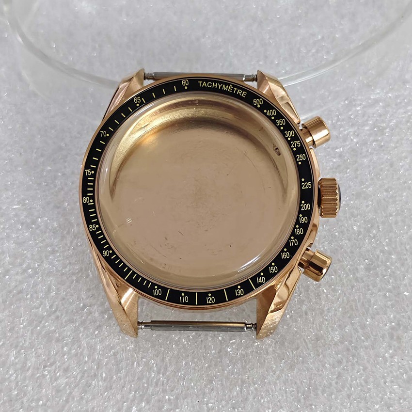 For Japan VK63 Movement Rose Gold Quartz Watch 40mm Stainless Steel Case