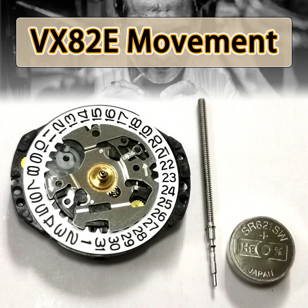 Watch Japanese VX82E Quartz Movement 3Hands at 3 O’clock Window Calendar Replace