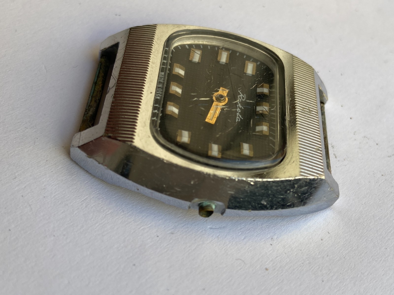 VINTAGE MEN WRIST WATCH PARTS NOT WORKING RAKETA TV CAL 2609 HA USSR