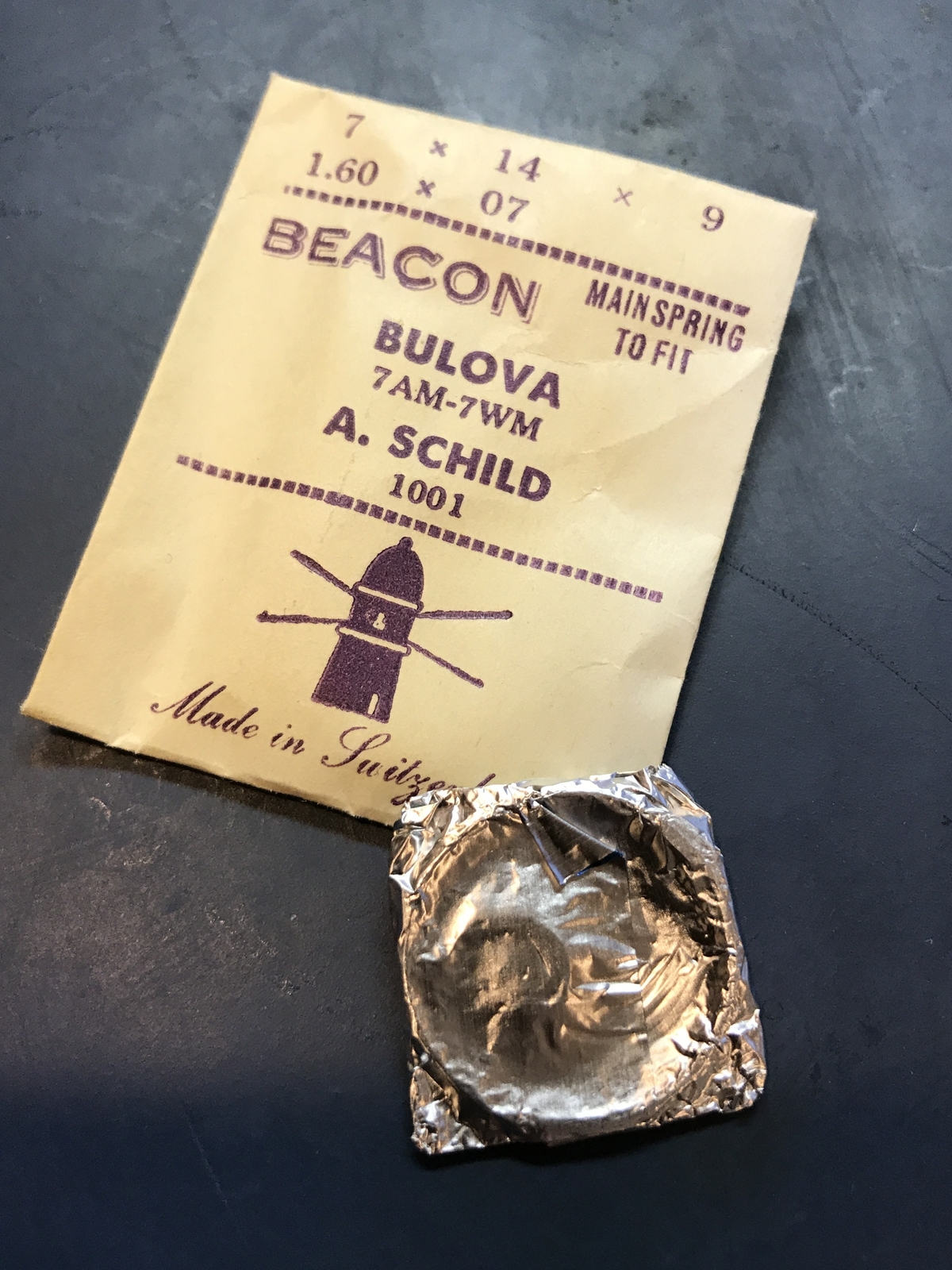 Beacon Mainspring for Bulova 7AM – 7WM movements – Steel