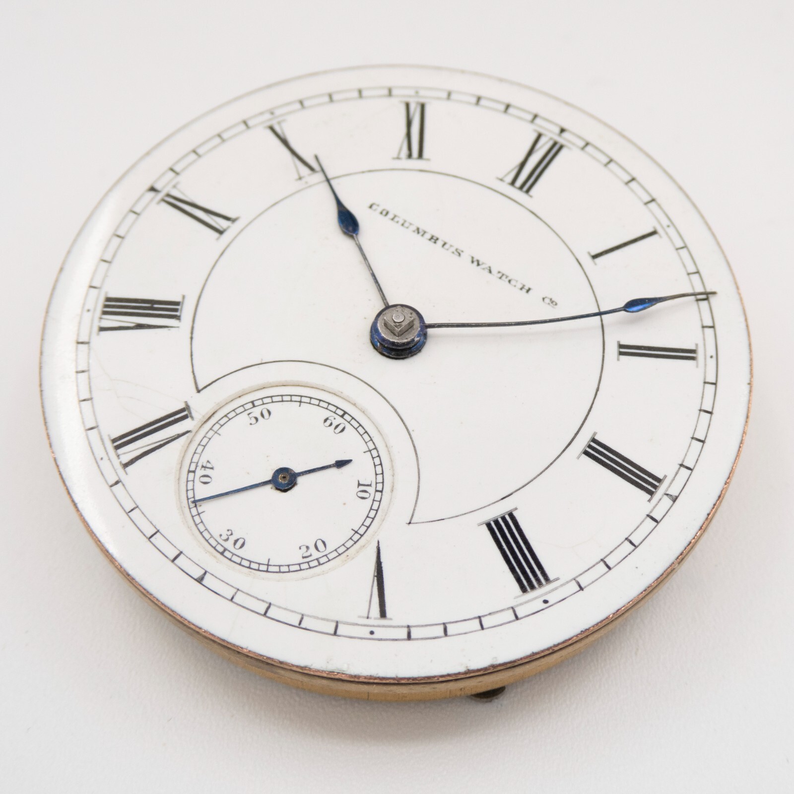 Columbus Model 3 18-Size 15-Jewel Key Wind Antique Pocket Watch Movement