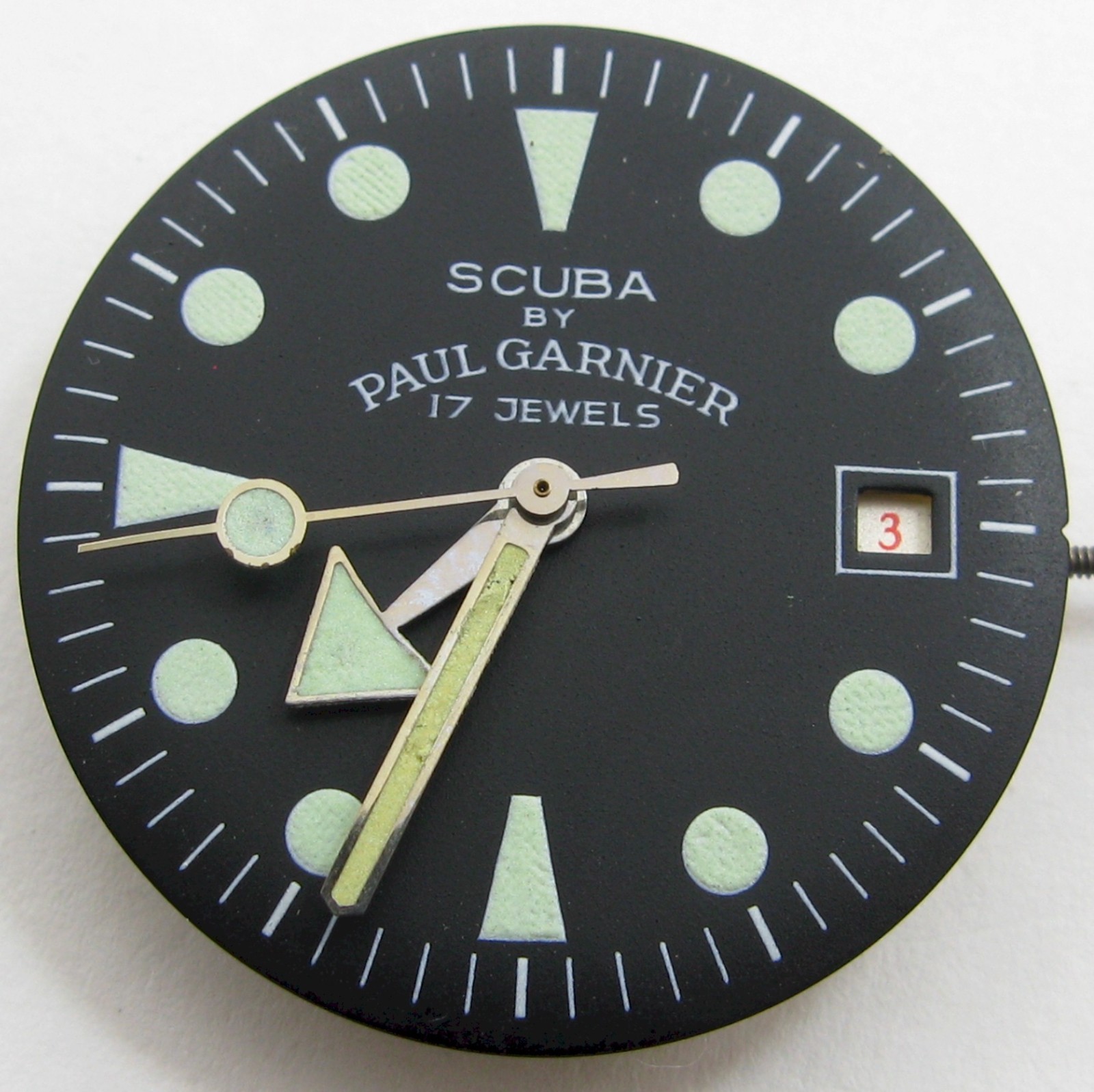 Vostok Wostok Slava 2414 watch movement 17 j. Scuba Diver P. Garnier black dial