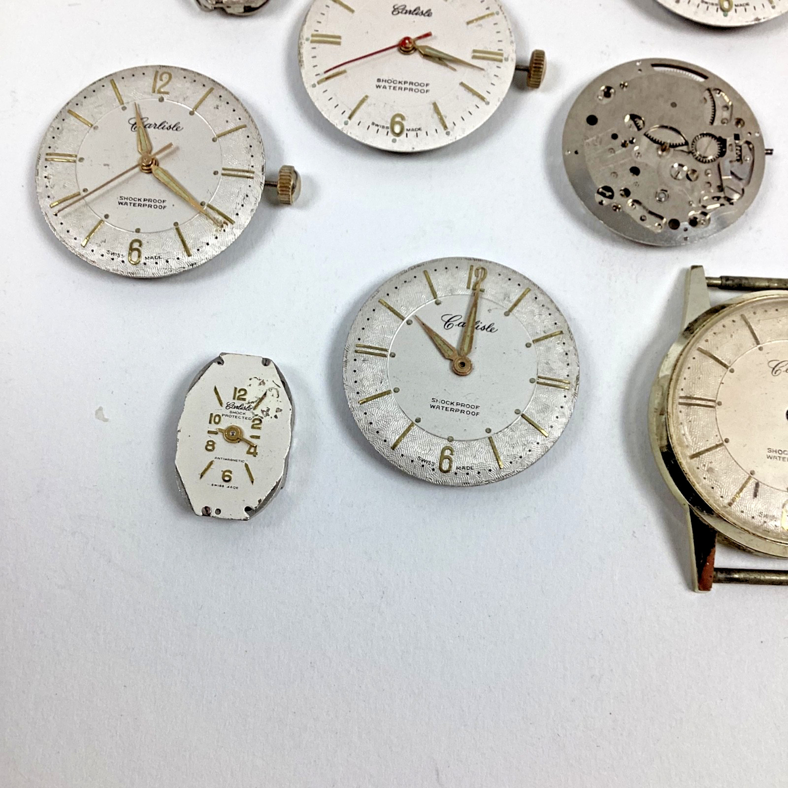 Lot Carlisle Henriline Watch Co Ebosa EB65 Swiss 1 Runs Spare Part Repair READ