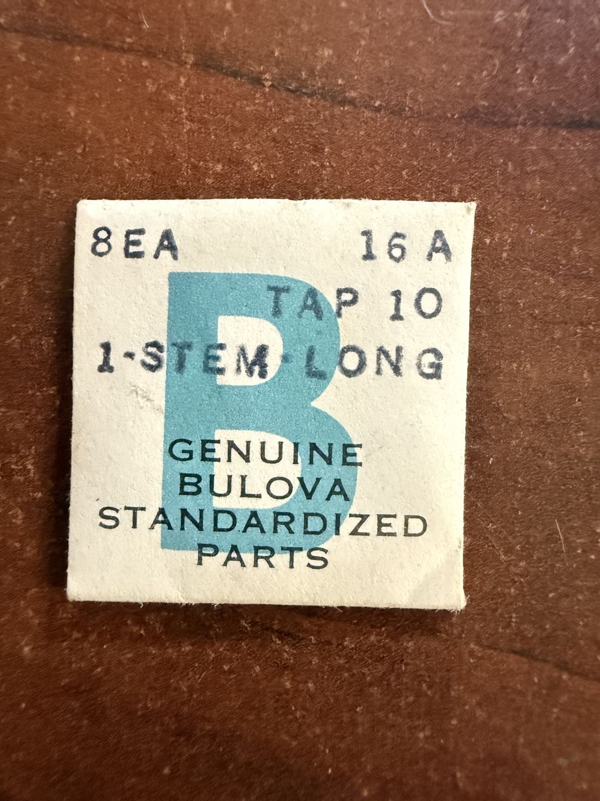 Bulova 8EA #16A Stem Long Tap 10 NOS Vintage Watch Part
