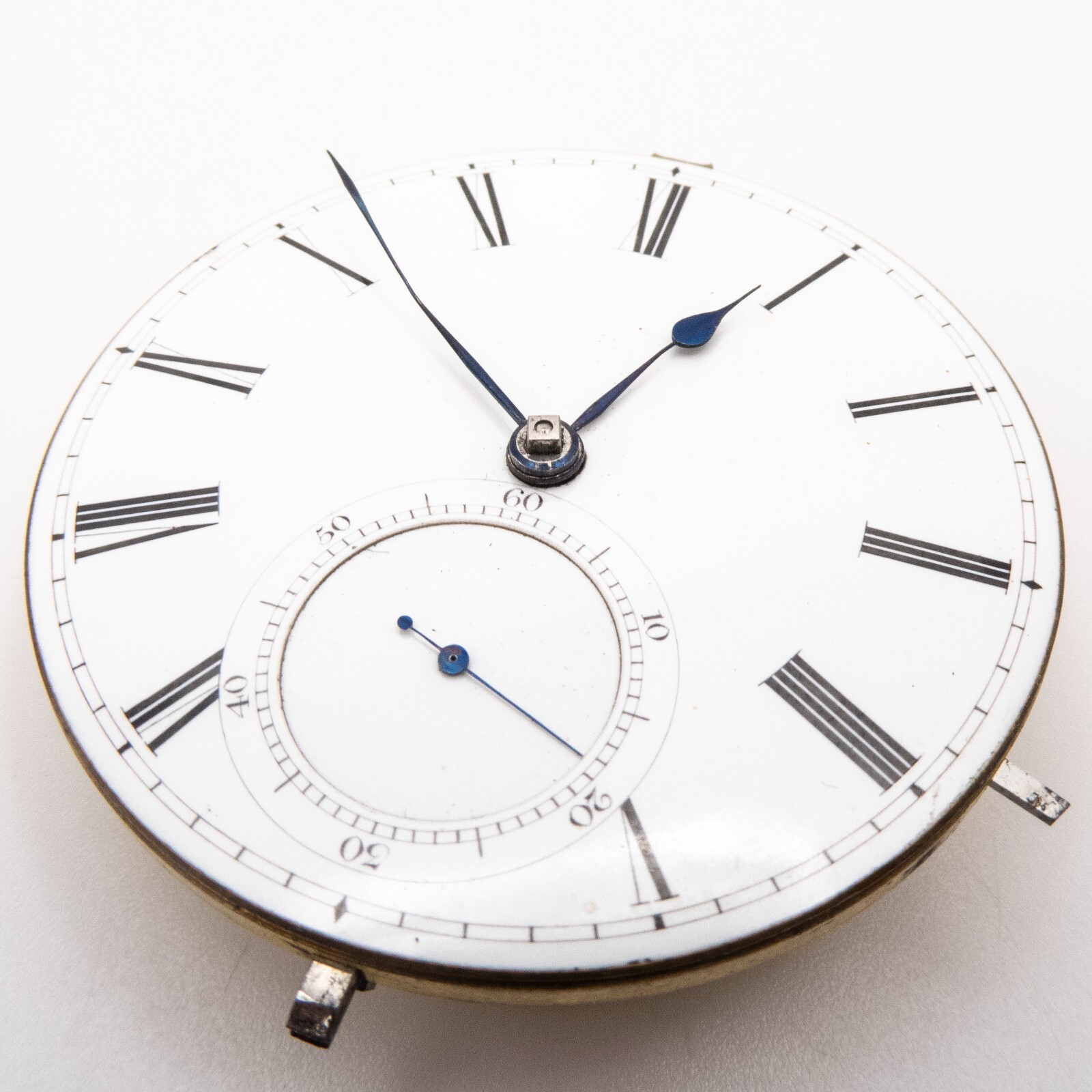 Jas. Hoddelle & Co. English Antique Fusee Pocket Watch Movement, Nice Dial
