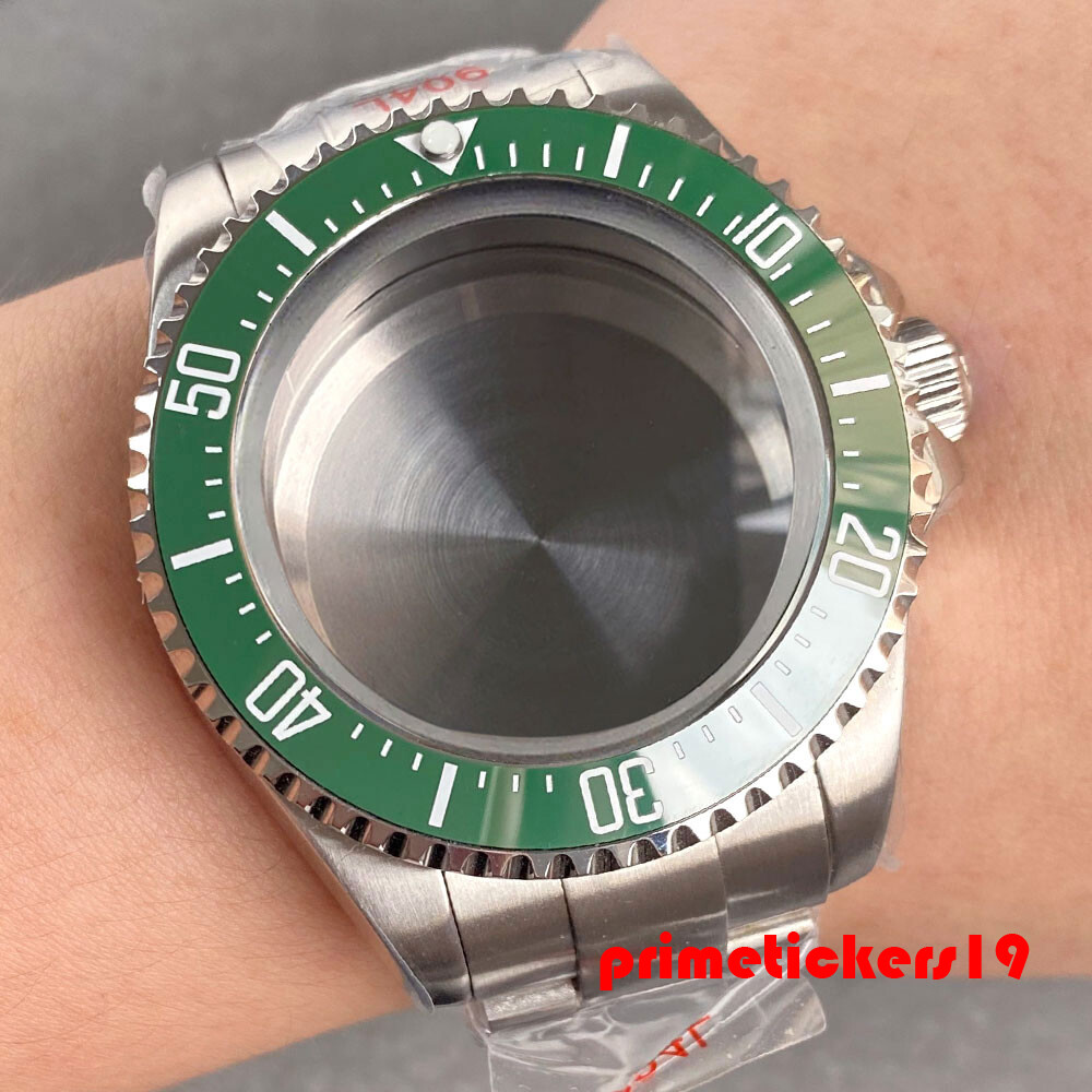 43mm Steel Watch Case Bracelet Sapphire Accessories Fit NH34 NH35 ETA2824 PT5000