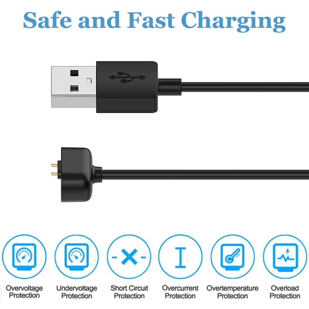 EXMRAT Compatible for Amazfit Band 7 Charger, Replacement 3.3ft, Black