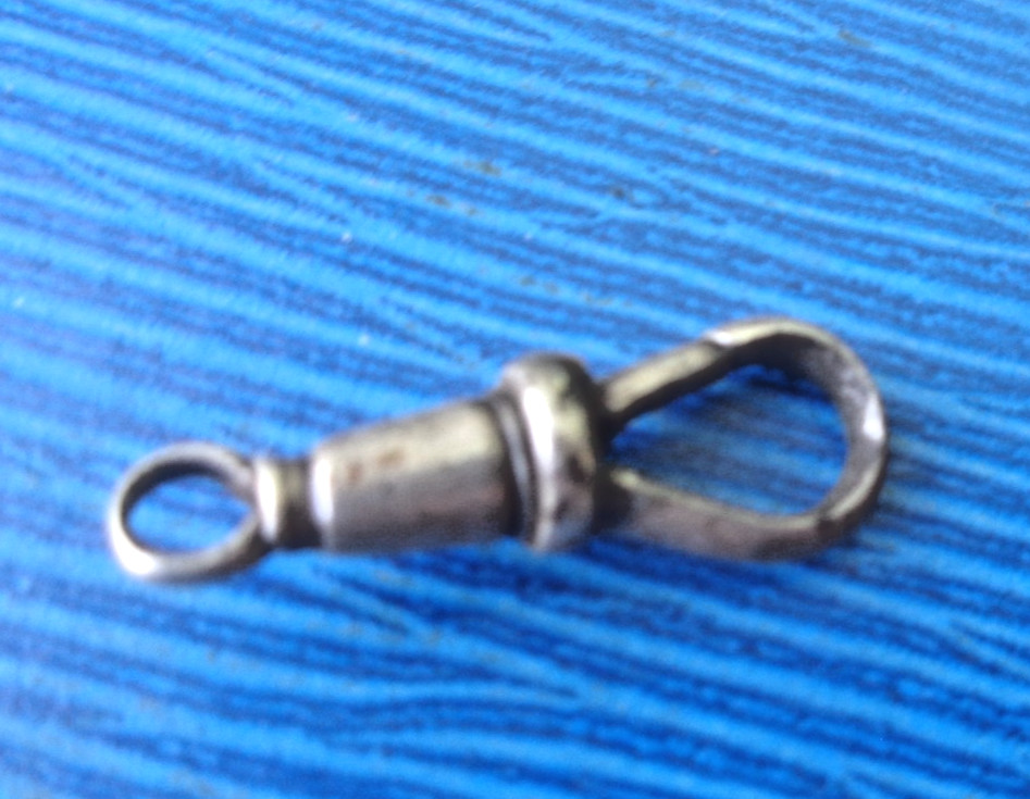Silver DOG CLIP Fastener for Watch Chain etc hm 1928 B’ham Henry Pope 1.3 gram