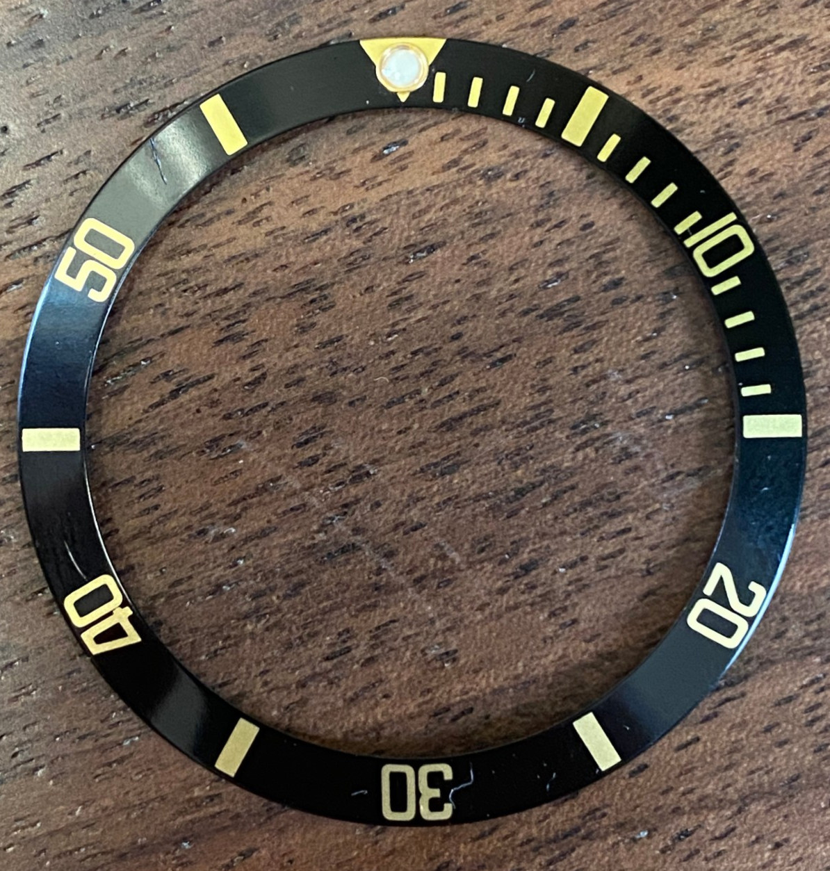 Rolex Original 315-16808-1 Submariner 18K 16613 16618 Black Yellow Bezel Insert