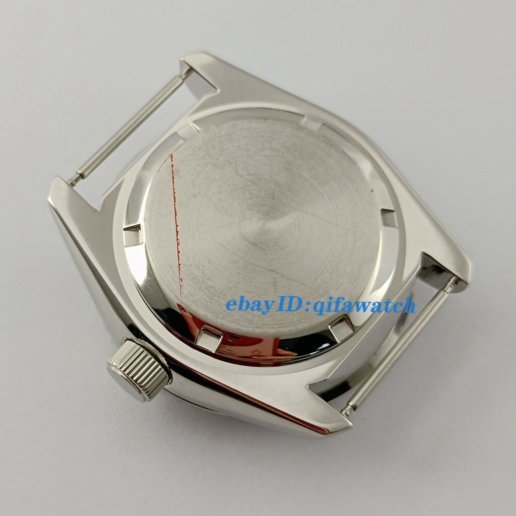 42mm Silver Ceramic Bezel Double Dome Sapphire Watch Case NH35 NH36 movement