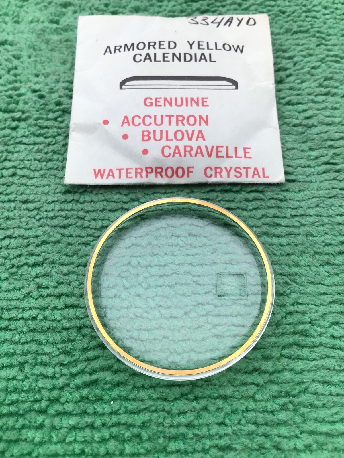 Genuine Bulova Accutron Part # 334 AYD Watch Crystal