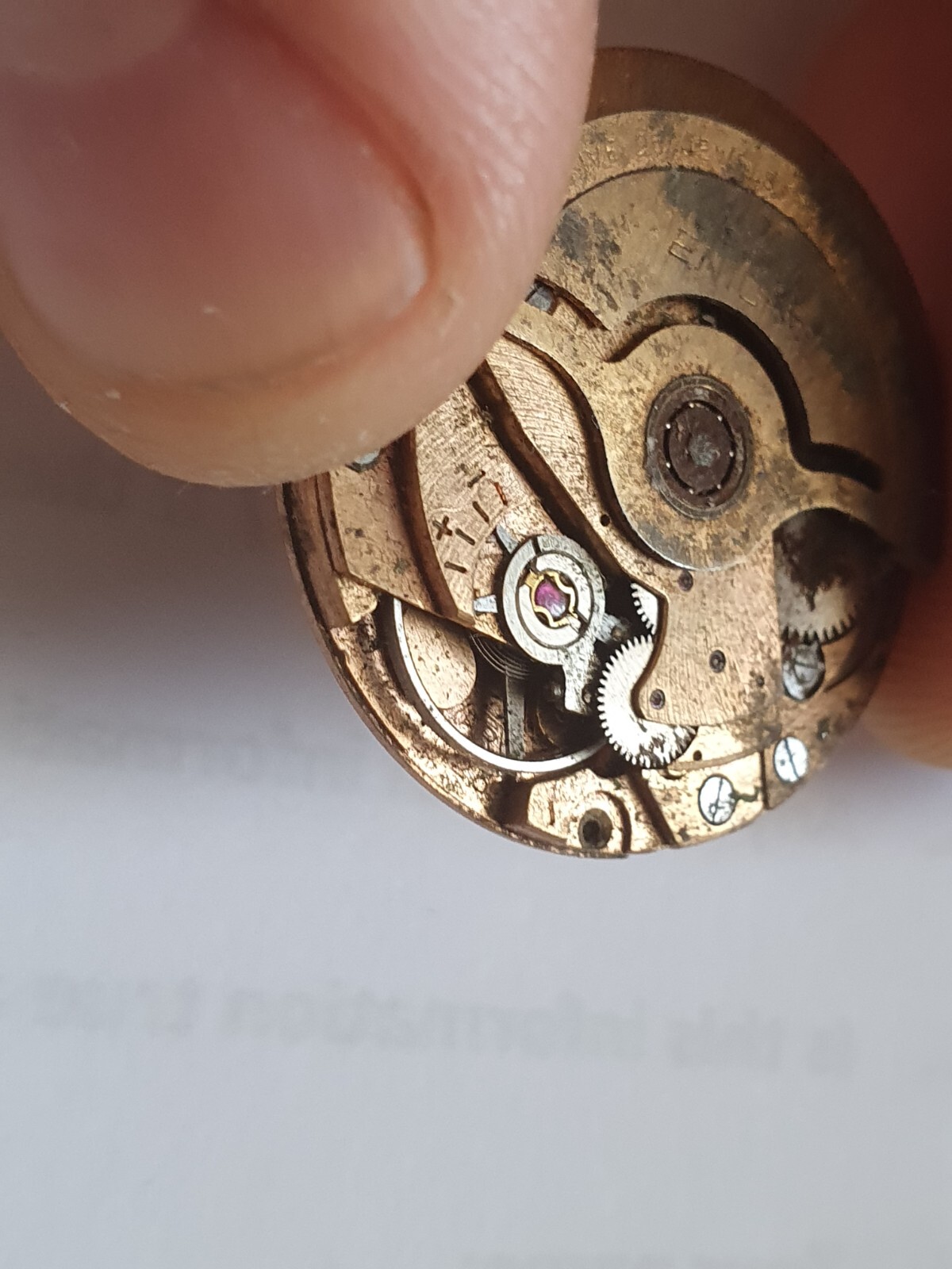 ENICAR cal 125 watch automatic movement only Rusted project
