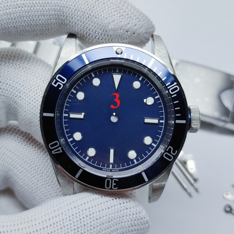 41mm Stainless Steel Watch Case With Band Kit for ️ Heritage Black Bay 2824