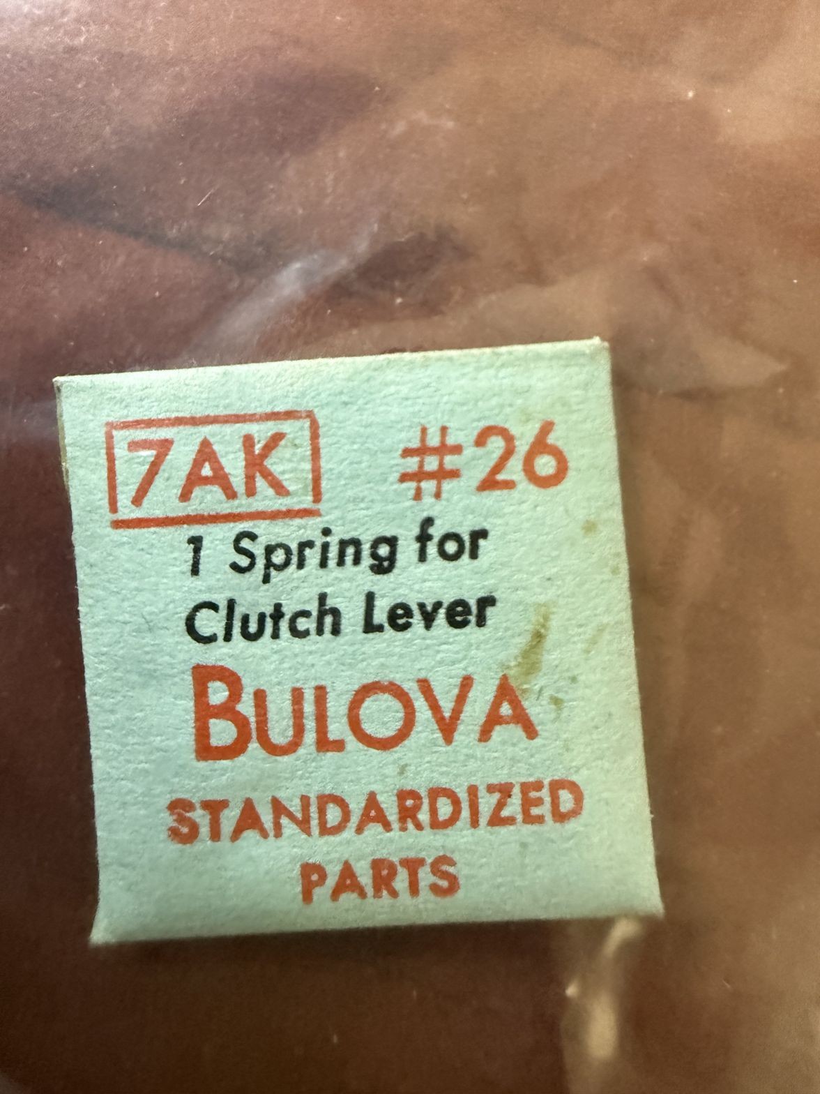 Bulova 7AK Spring For Clutch Lever #26 NOS Genuine Vintage Watch Part NEW