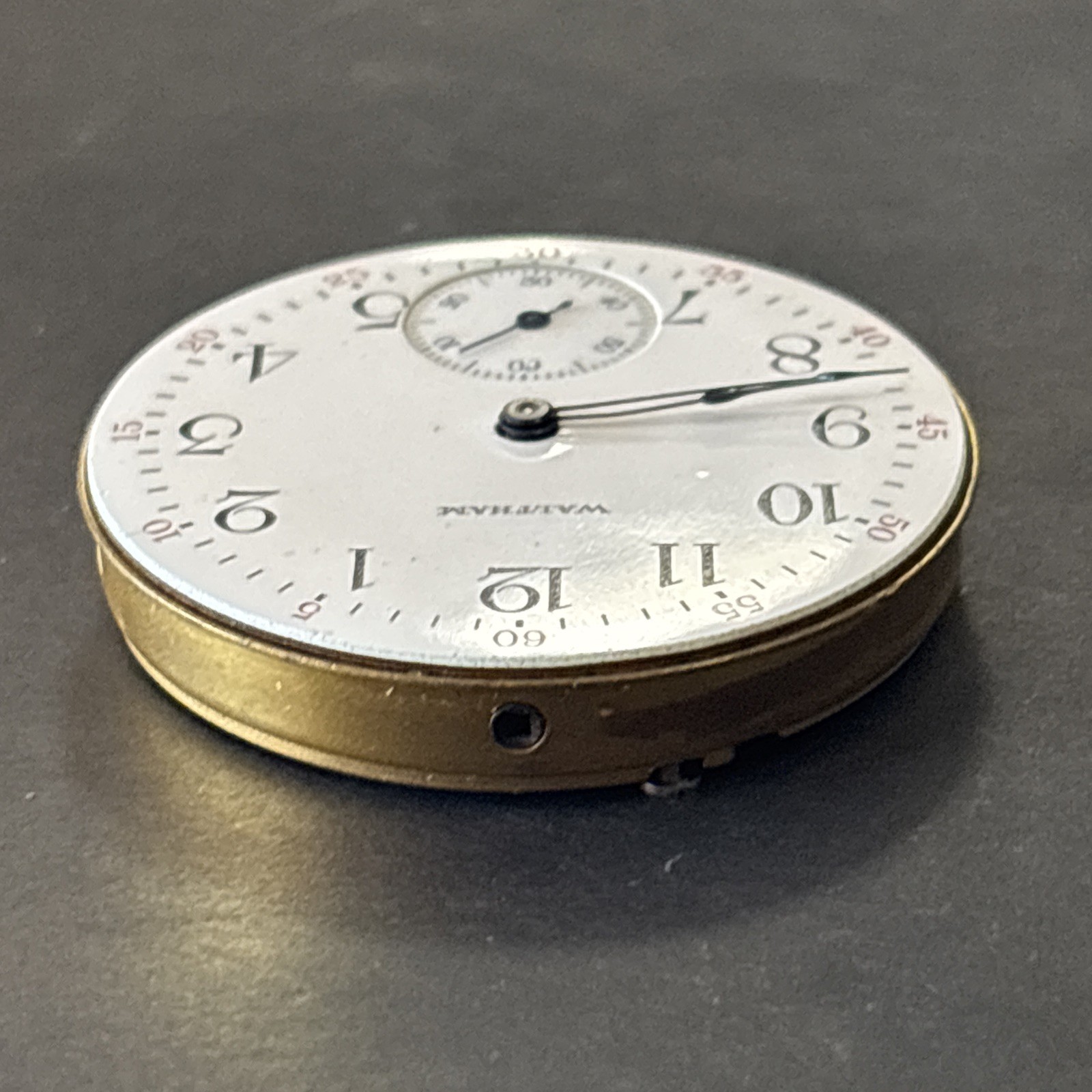 Waltham 15 Jewel Working Pocket Watch Movement Grade No 613 Model 1908 Size 16