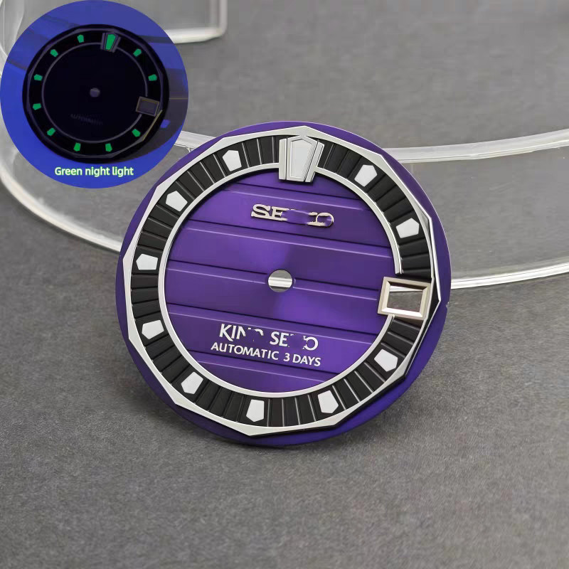 28.5mm Green Luminous Watch Dial for Nh35 Nh36 Movement Modification Accessories