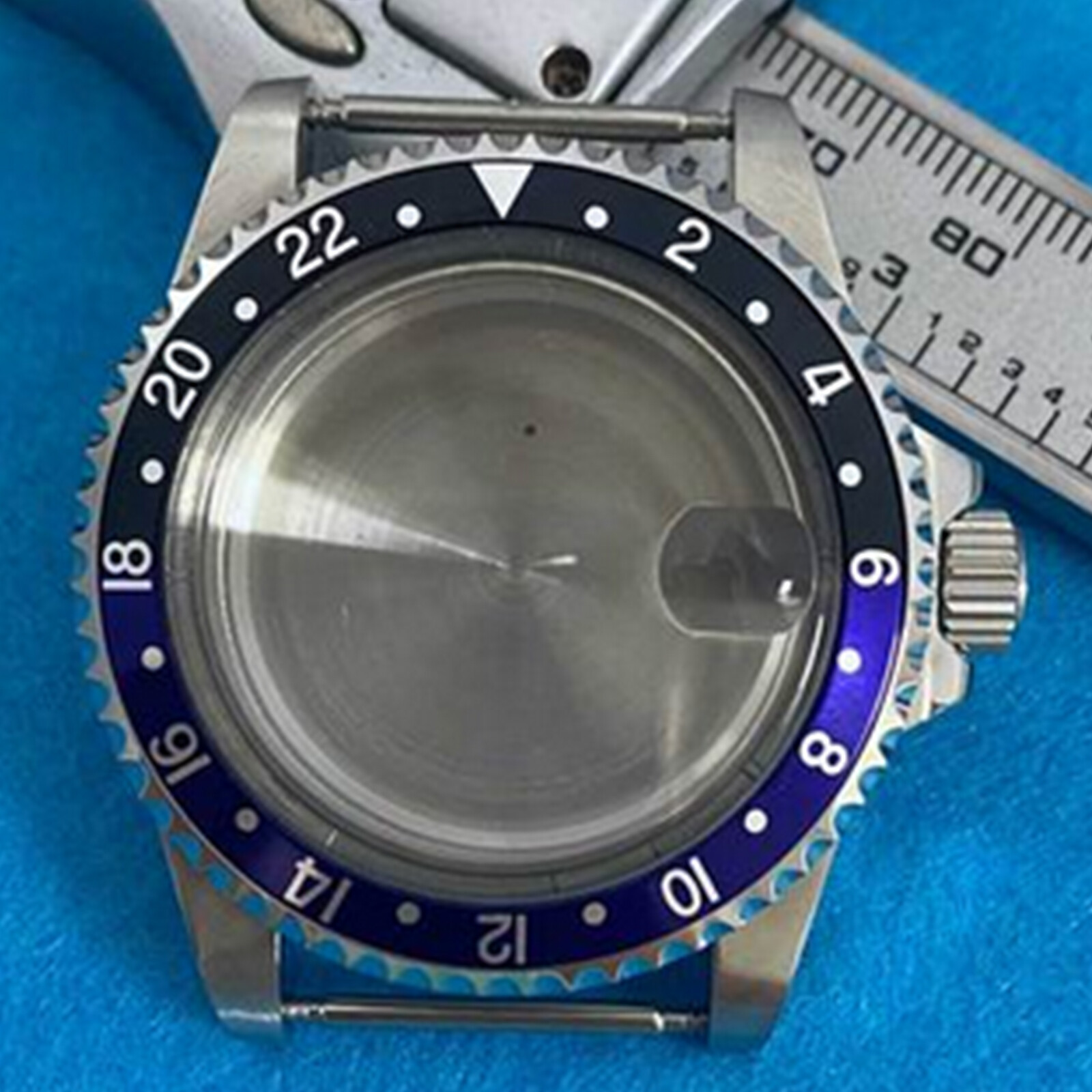 For NH35 NH36 Movement Magnifying Glass Watch Case 39.5MM Stainless Steel Case