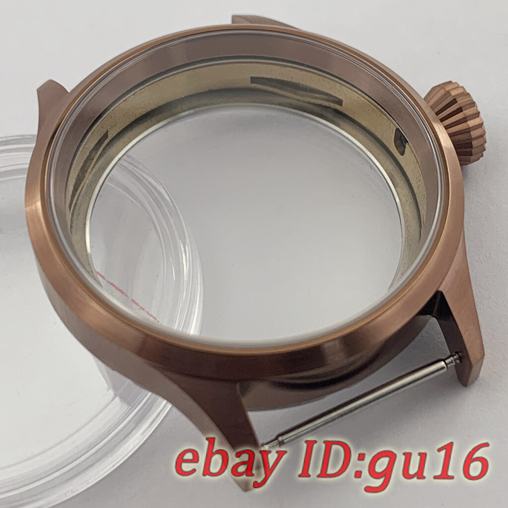 43mm Sapphire crystal watch case Fit ETA 6497/6498 seagull 3600 3620 Movement