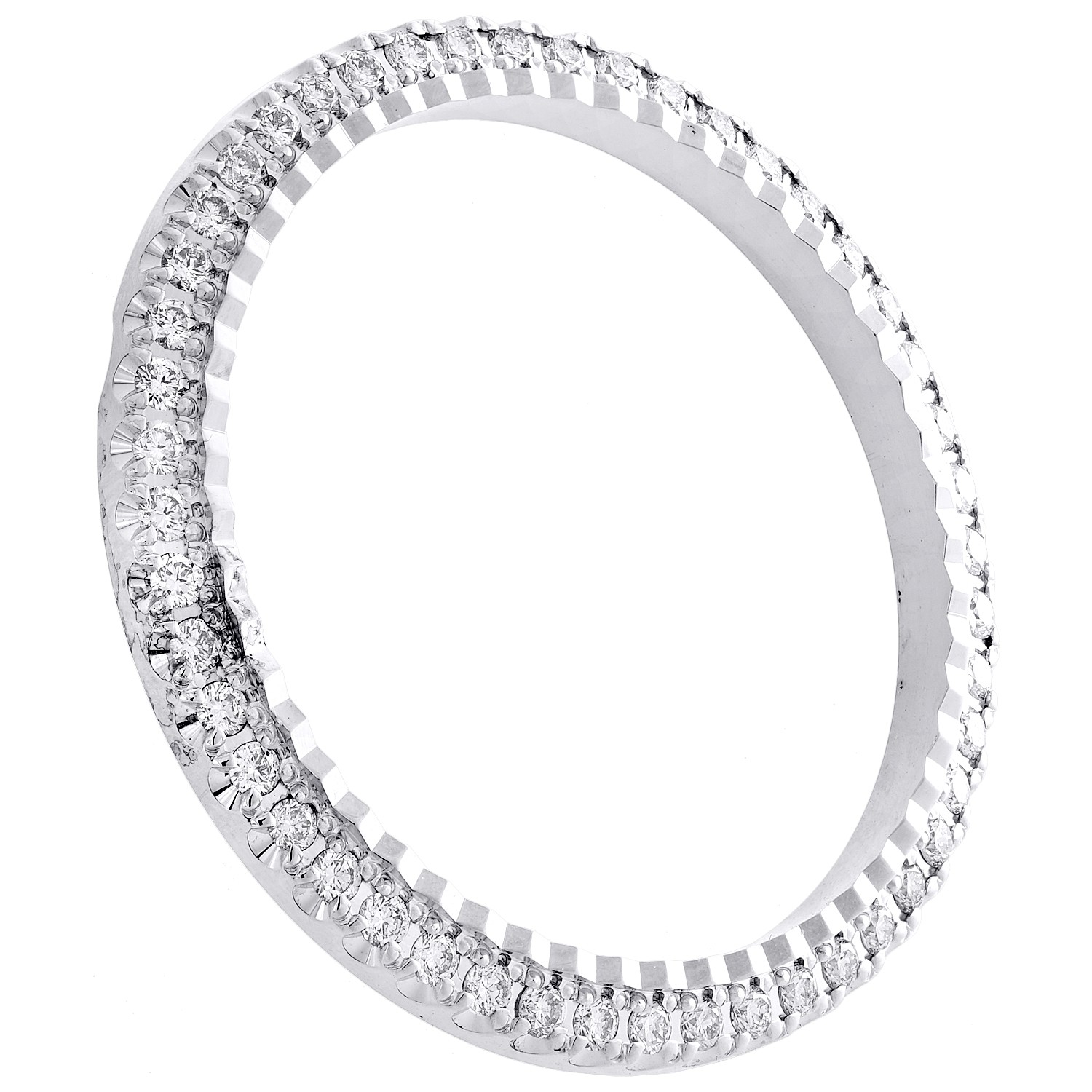 Custom U-Cut Fluted Diamond Bezel For Rolex DateJust 36 Fits 36mm Watch 1.20 CT.