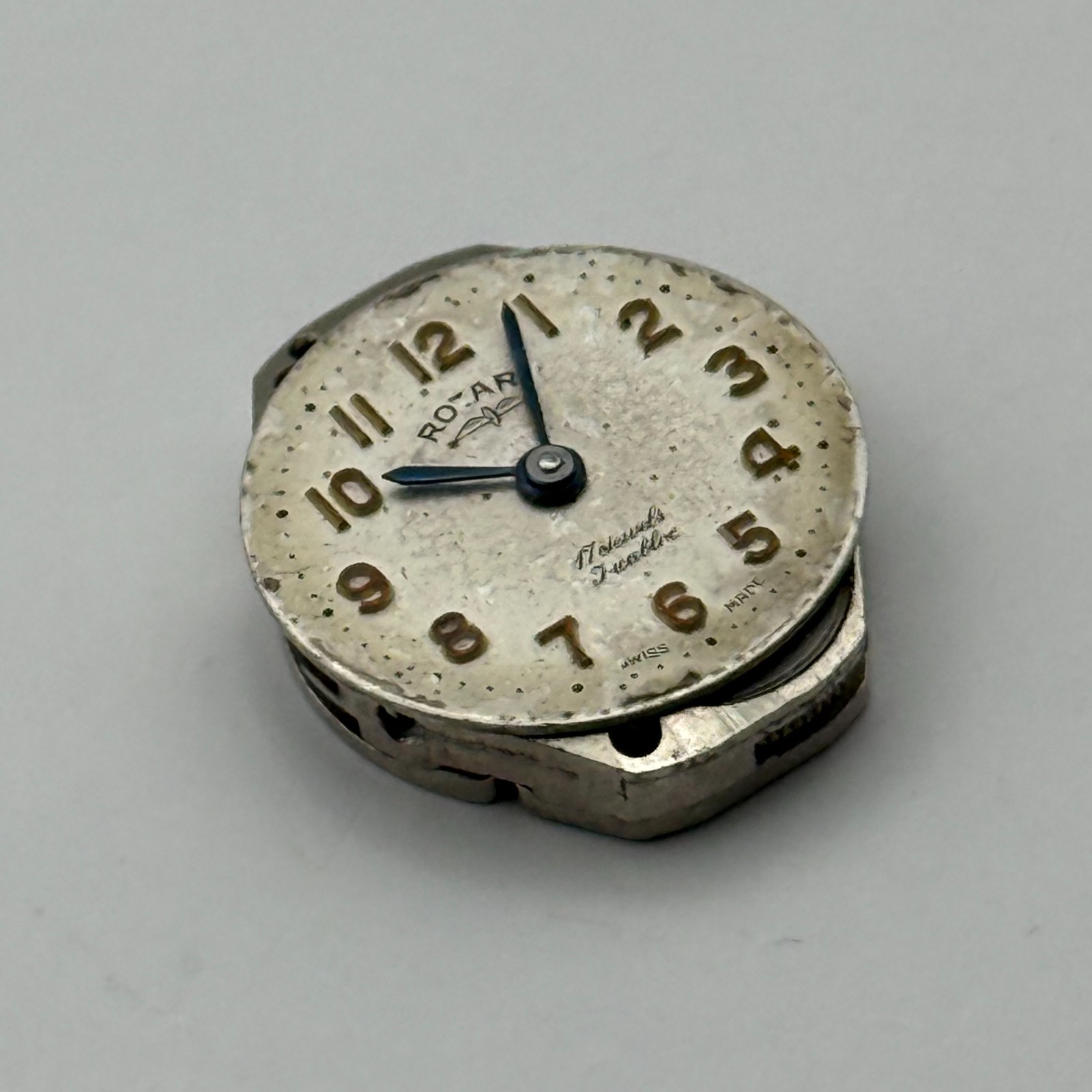 FHF 609 Watch Movement Rotary 17 Jewels Swiss Manual Wind Parts Repair 15.3mm