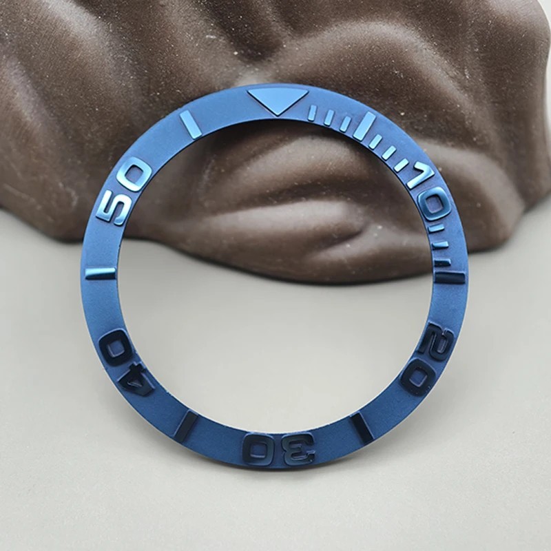 38mm Matte Curved Ceramic Bezel Insert Ring For NH35 NH36 Watch Case Mod