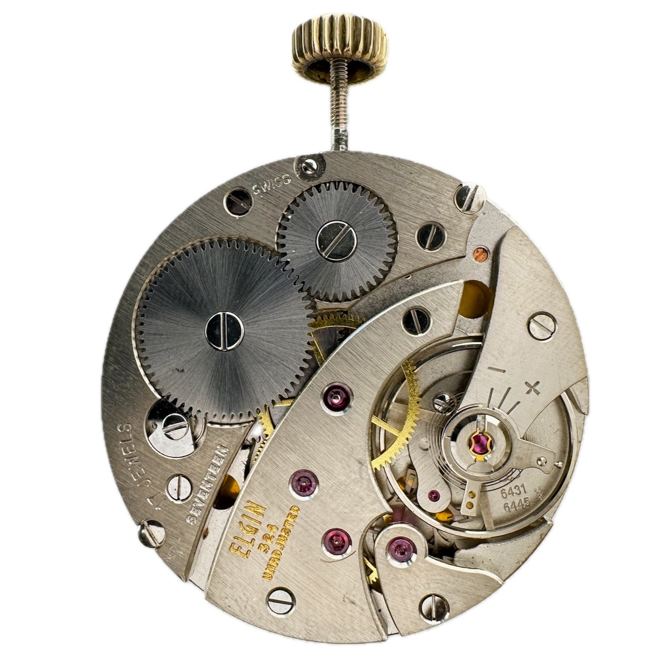 Vintage 16s Elgin Montgomery Pocket Watch Movement Ebauche 324 Unitas 6431/6445