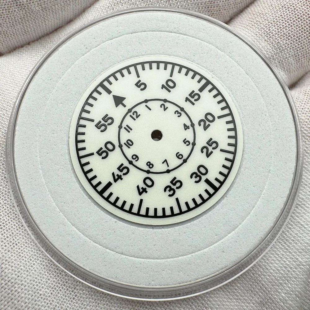 28.5mm Watch Dial+Hands Green Luminous Pilot Face For NH35 NH36 Movement